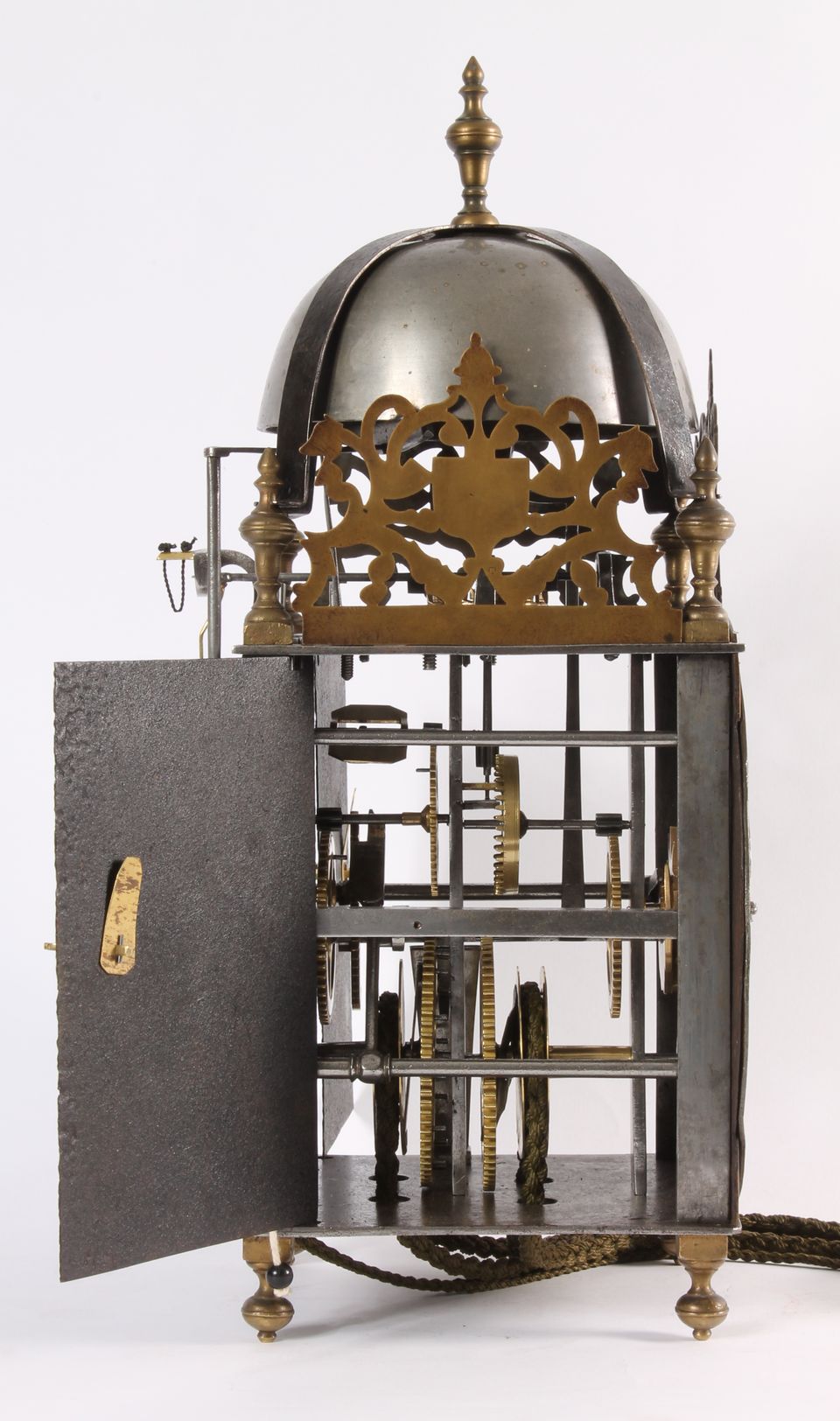 A French iron and brass alarm lantern clock, by Rouelle, circa 1725 - image 3