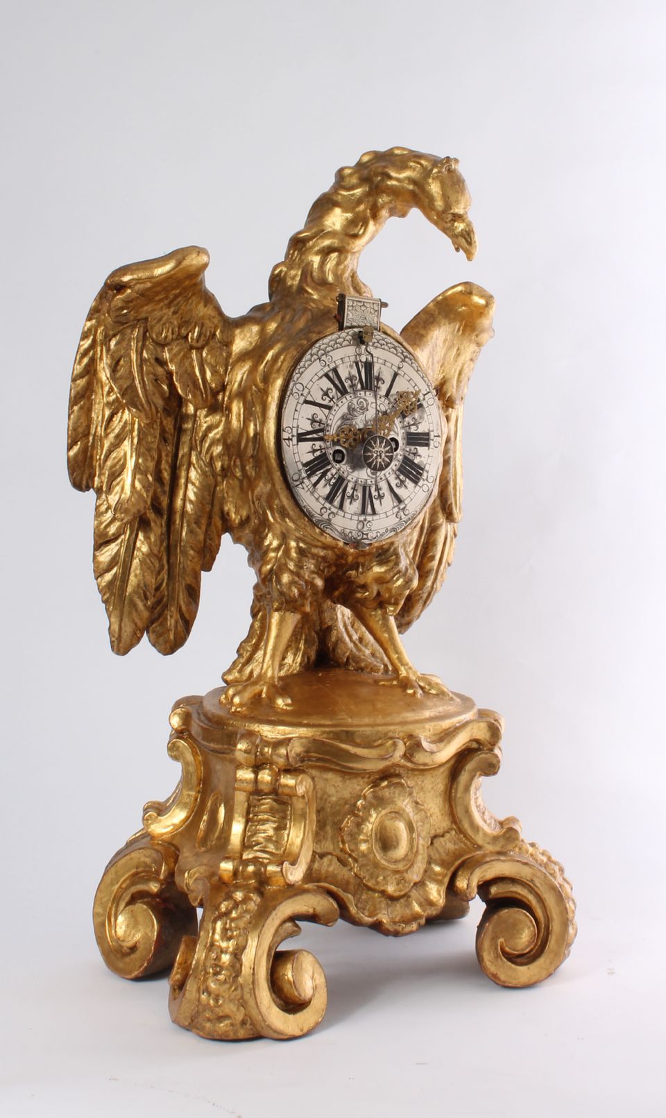 A decorative South German parcel gilt sculptural table clock, circa 1730. - image 2