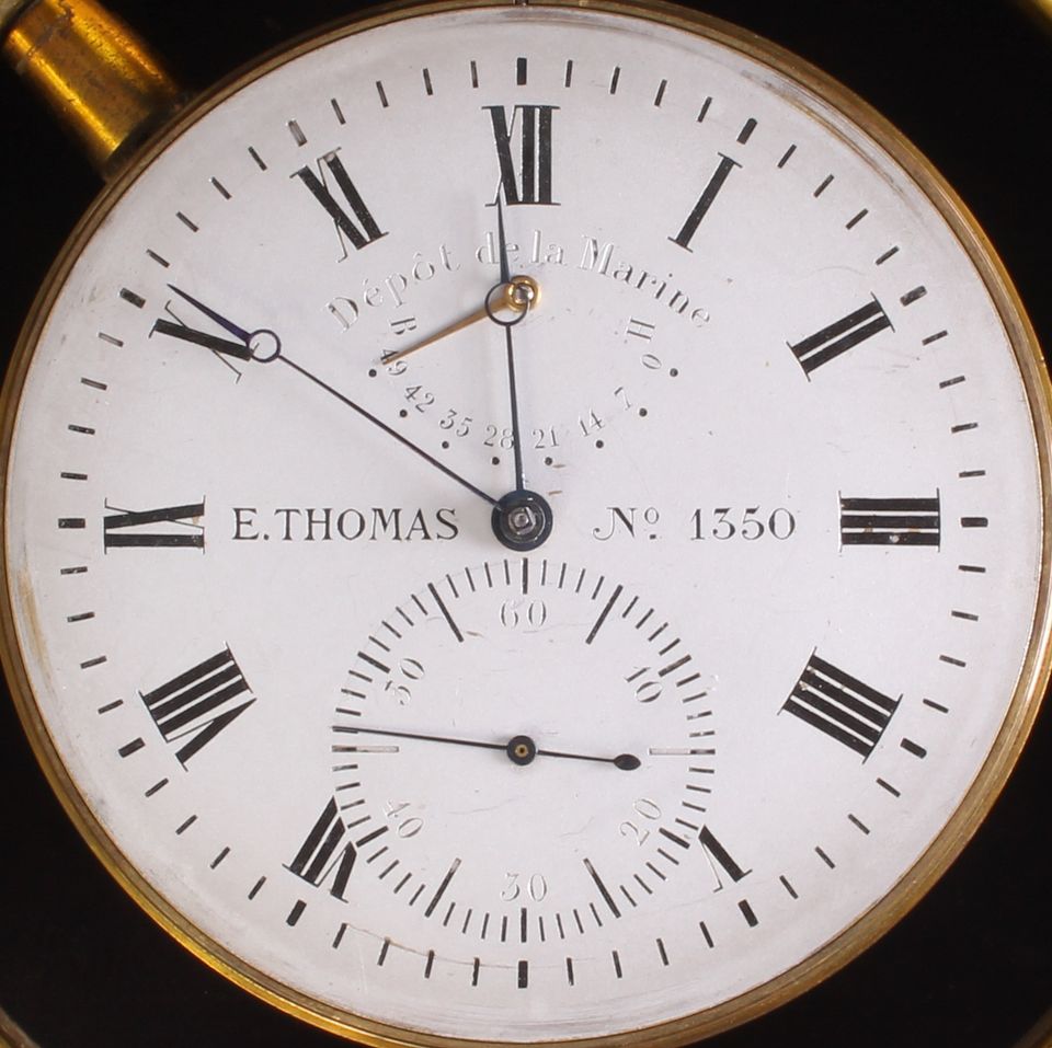 A good French mahogany 2-day chronometer, by E. Thomas, circa 1870 - image 4