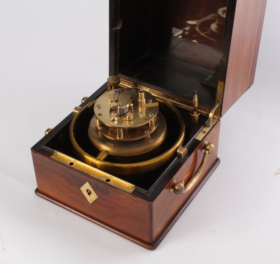 A good French mahogany 2-day chronometer, by E. Thomas, circa 1870 - image 5