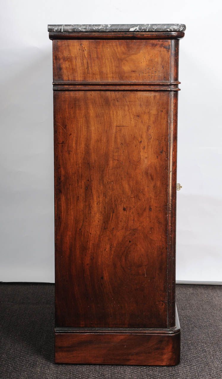 A French late Empire mahogany wall cupboard with marble top, circa 1840 - image 8