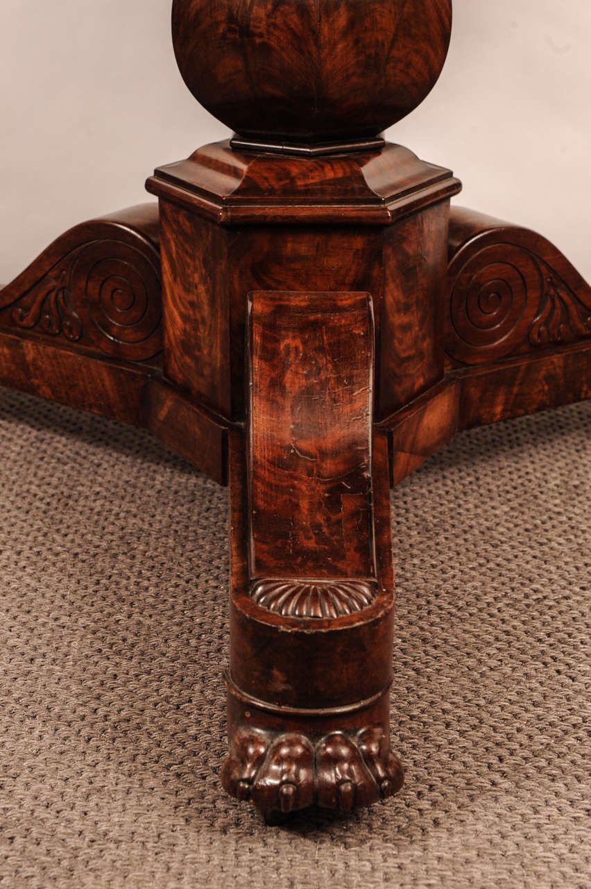An attractive French Charles X mahogany table with marble top, circa 1830 - image 3