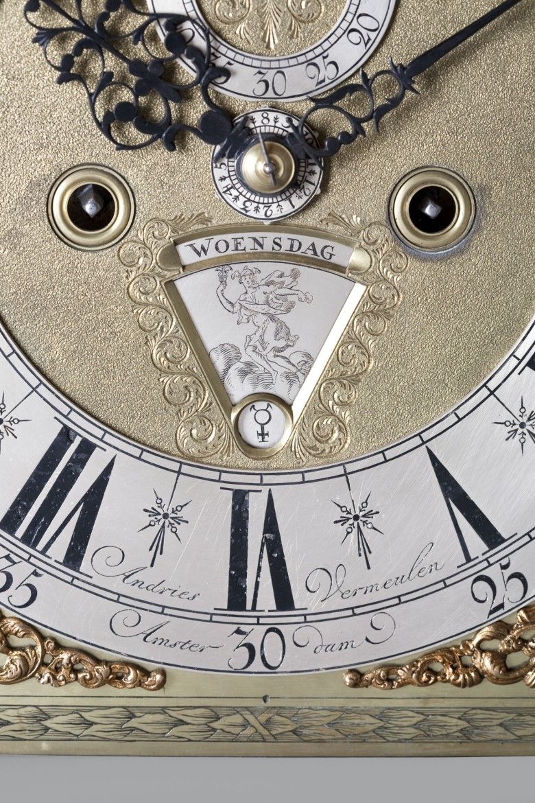 A rare Dutch burr walnut longcase clock with planisphere dial by Andries Vermeulen, Amsterdam, circa 1730 - image 8