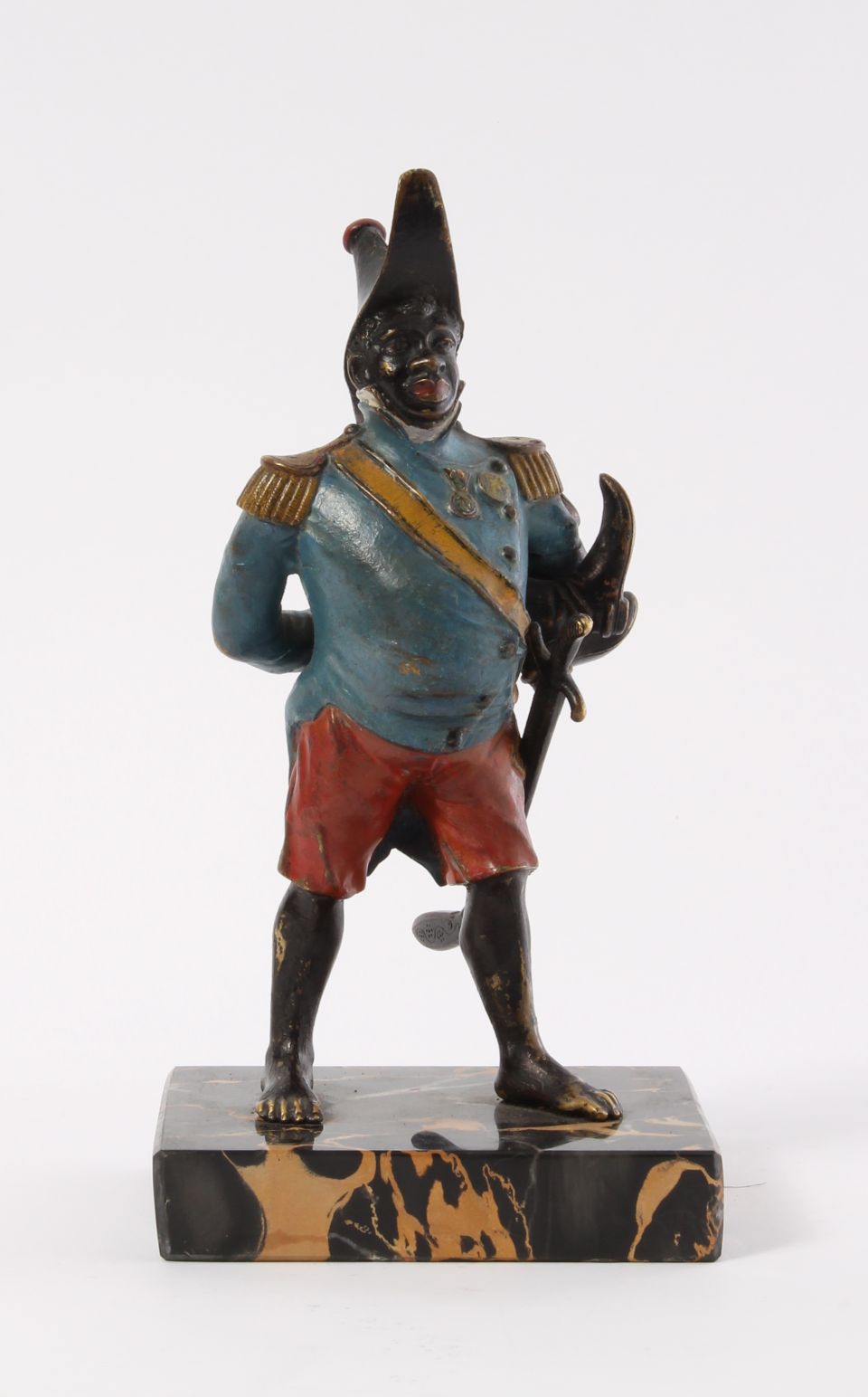 A cold painted bronze model of general Toussaint-Louverture on portor base, circa 1880 - image 2