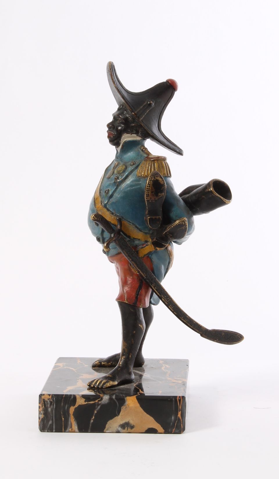 A cold painted bronze model of general Toussaint-Louverture on portor base, circa 1880 - image 5