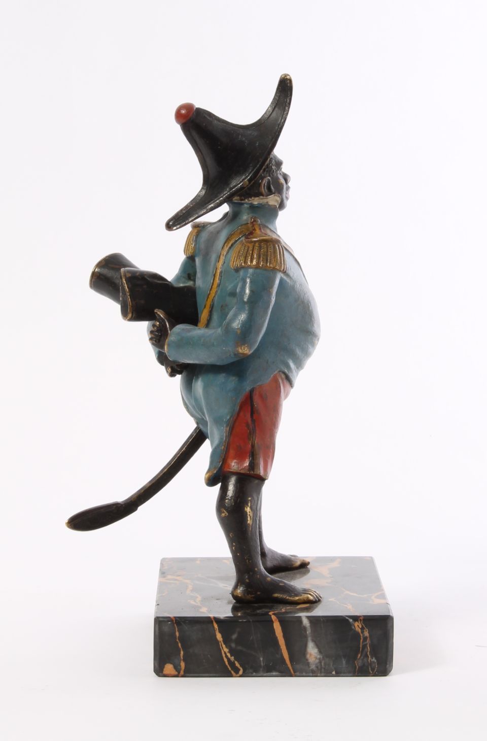 A cold painted bronze model of general Toussaint-Louverture on portor base, circa 1880 - image 4