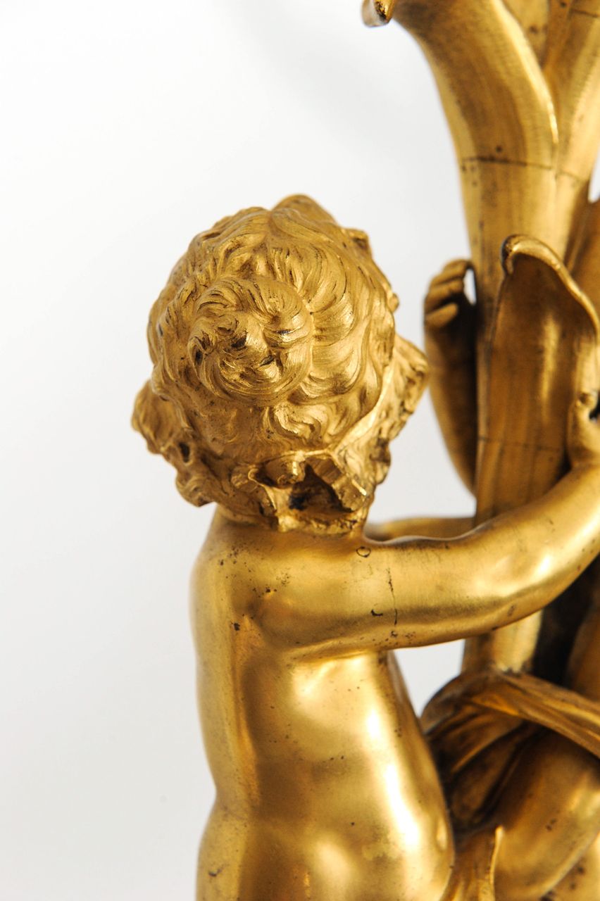 A pair of large gilt bronze and marble figural lamps attributed to E.F. Caldwell, circa 1900 - image 3