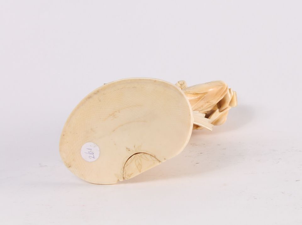 'Man on a Carp', a Japanese carved ivory sculpture, circa 1880 - image 7
