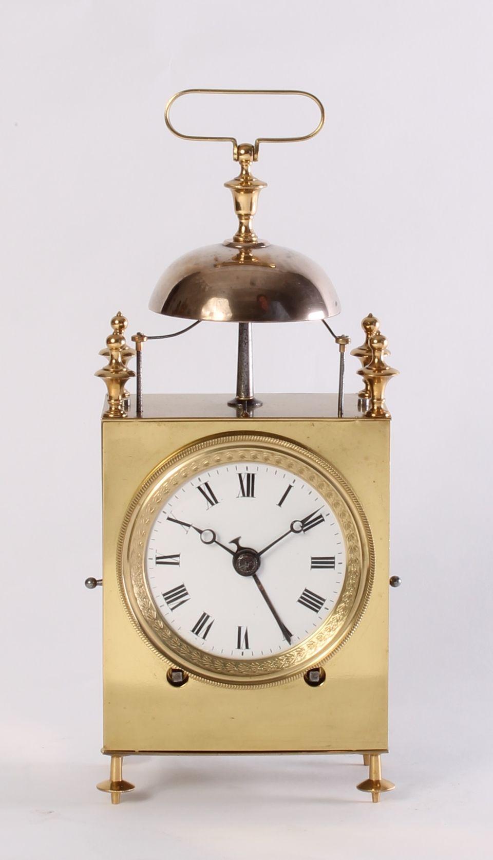 A French brass striking alarm 'Capucine' travel clock, circa 1830 - image 2