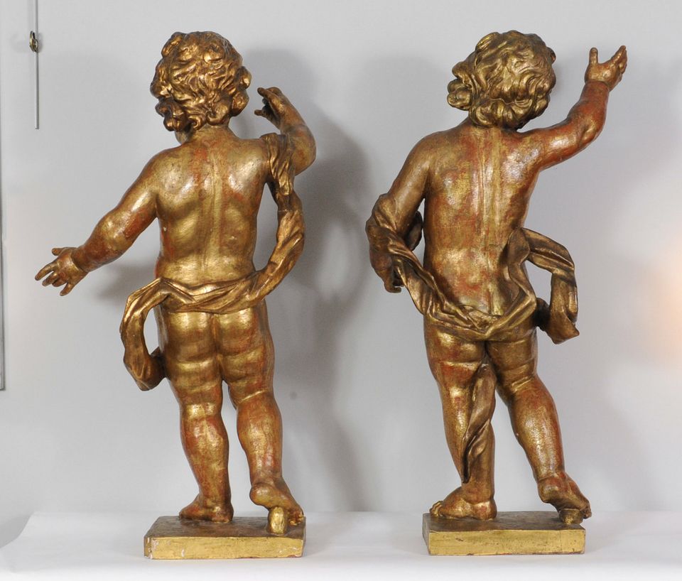 A pair of Dutch giltwood pendant figures of putti, circa 1660 - image 5