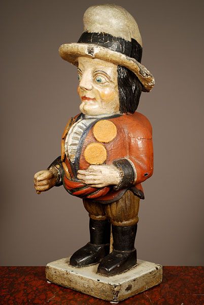 A multicoloured carved sculpture of a hunchback with remarkable buttons on his jacket, circa 1850 - image 2
