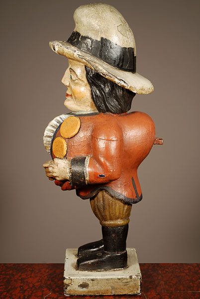 A multicoloured carved sculpture of a hunchback with remarkable buttons on his jacket, circa 1850 - image 3