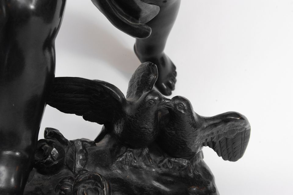 Een Franse bronzen sculptuur van Cupido, circa 1880 - afbeelding 5