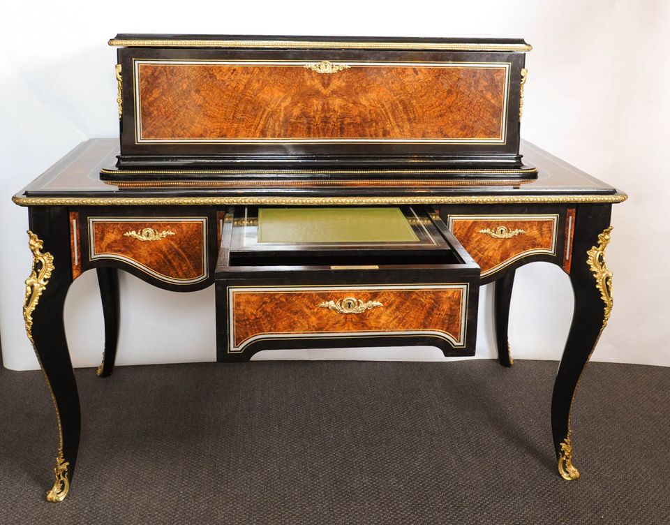 An imposing Swiss mandoline and 'bells-in-sight' interchangeable six cylinder music box and desk, by Samuel Troll, circa 1880 - image 3