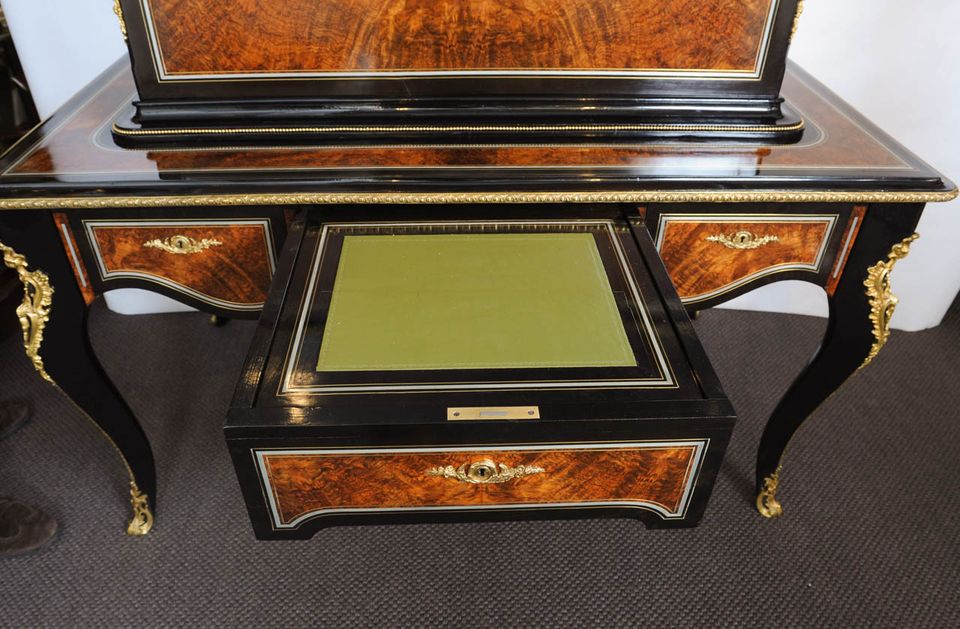 An imposing Swiss mandoline and 'bells-in-sight' interchangeable six cylinder music box and desk, by Samuel Troll, circa 1880 - image 4