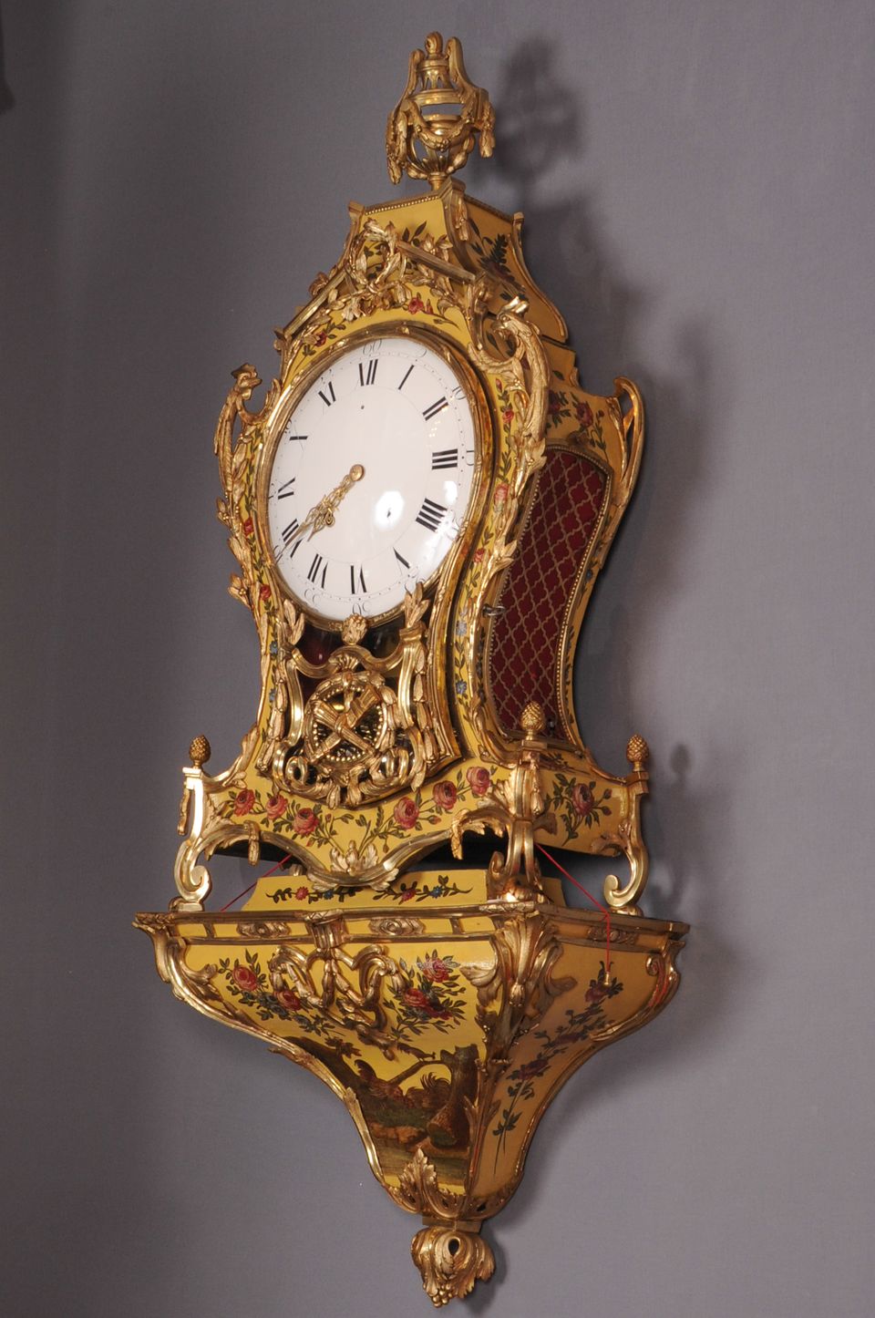 A Swiss Louis XVI 'vernis Martin' musical bracket clock on wall bracket, dated 1784 - image 3