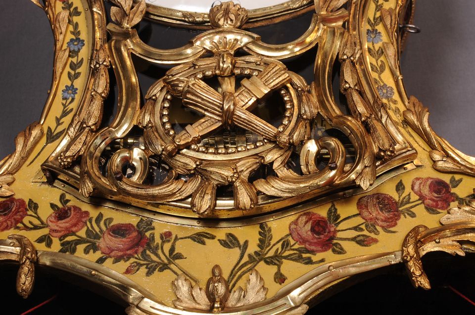 A Swiss Louis XVI 'vernis Martin' musical bracket clock on wall bracket, dated 1784 - image 5