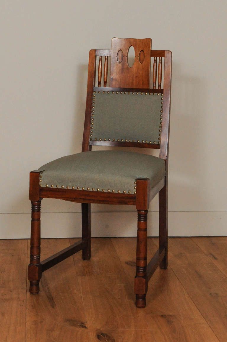 A Dutch Art Deco mahogany dining room set of a table and four chairs, circa 1920 - image 9