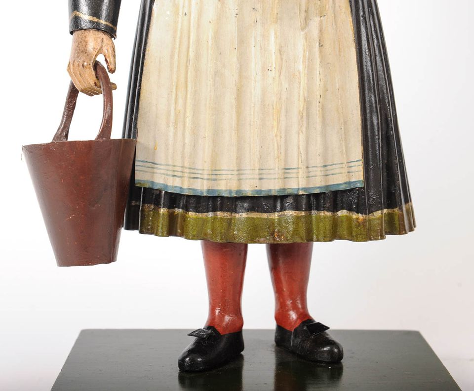 A pendant pair of German Black Forest polychrome metal figures, circa 1840 - image 4