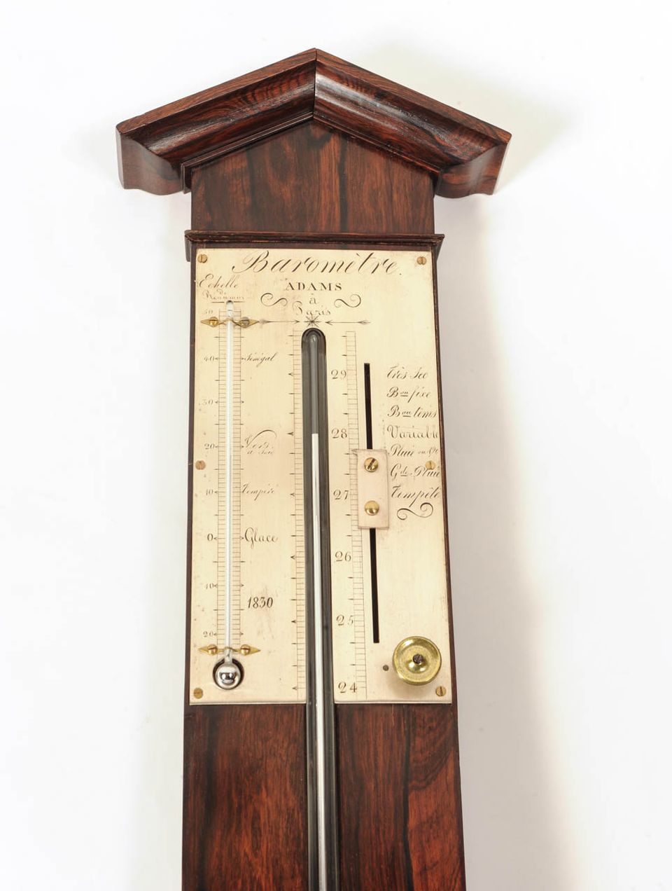 A French rosewood stick barometer, by Adams, circa 1830 - image 4