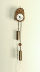 A miniature German Black Forest copper and wood so-called 'Sorg' wall clock, circa 1840 - image 2
