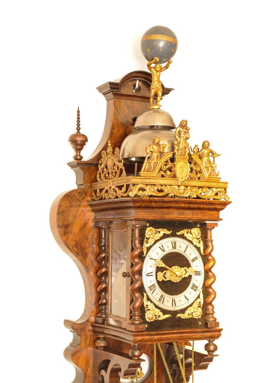 A good Dutch Zaanse rosewood wall clock, by Cornelis van Rossen, circa 1700 - image 8