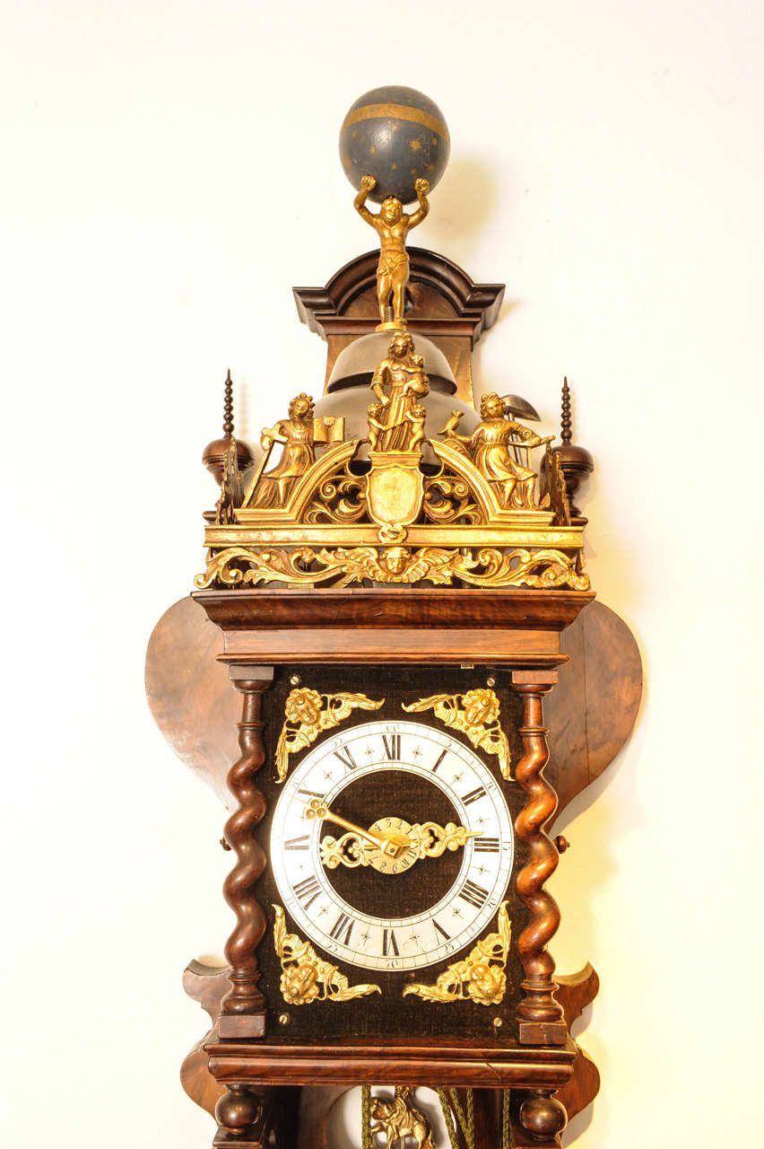 A good Dutch Zaanse rosewood wall clock, by Cornelis van Rossen, circa 1700 - image 5