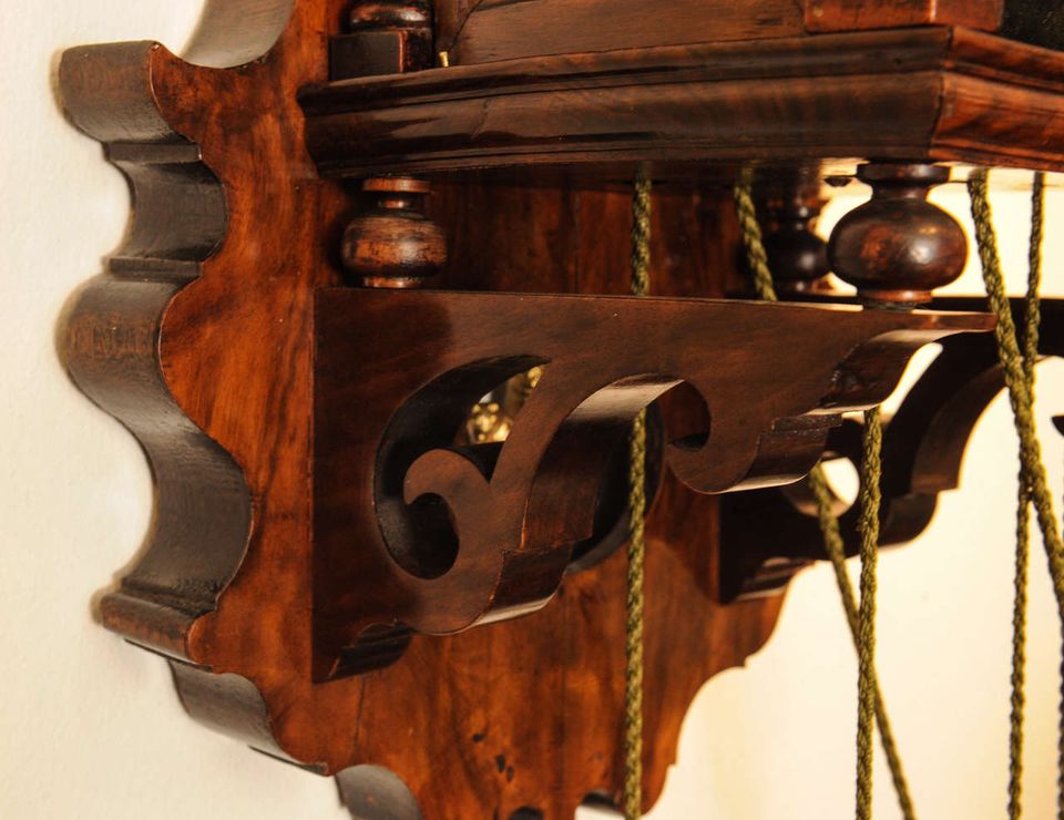 A good Dutch Zaanse rosewood wall clock, by Cornelis van Rossen, circa 1700 - image 10