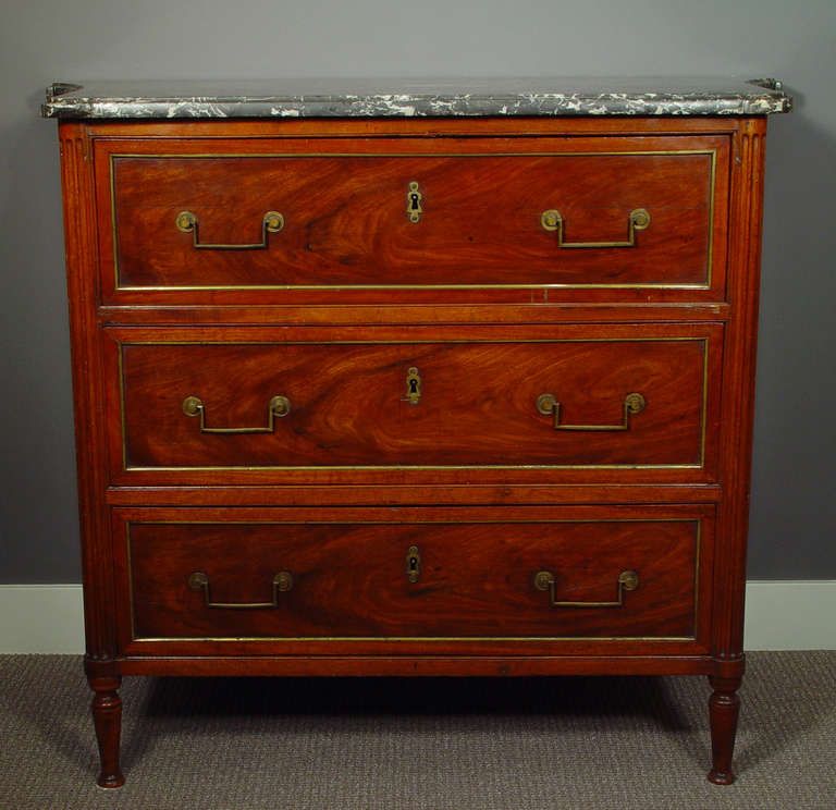 A French Louis XVI brass-mounted mahogany commode, by Martinet, circa 1780 - image 5
