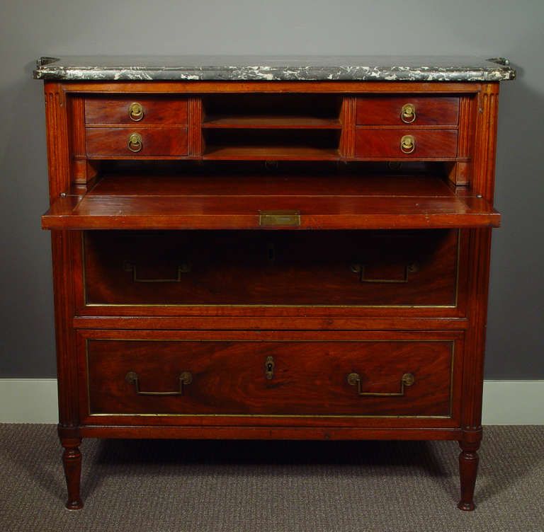 A French Louis XVI brass-mounted mahogany commode, by Martinet, circa 1780 - image 4