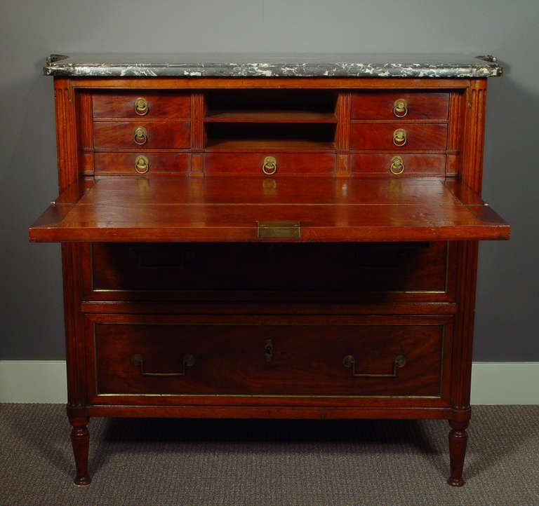 A French Louis XVI brass-mounted mahogany commode, by Martinet, circa 1780 - image 3