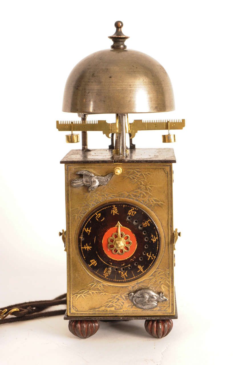 A small Japanese brass lantern clock, circa 1800 - image 2