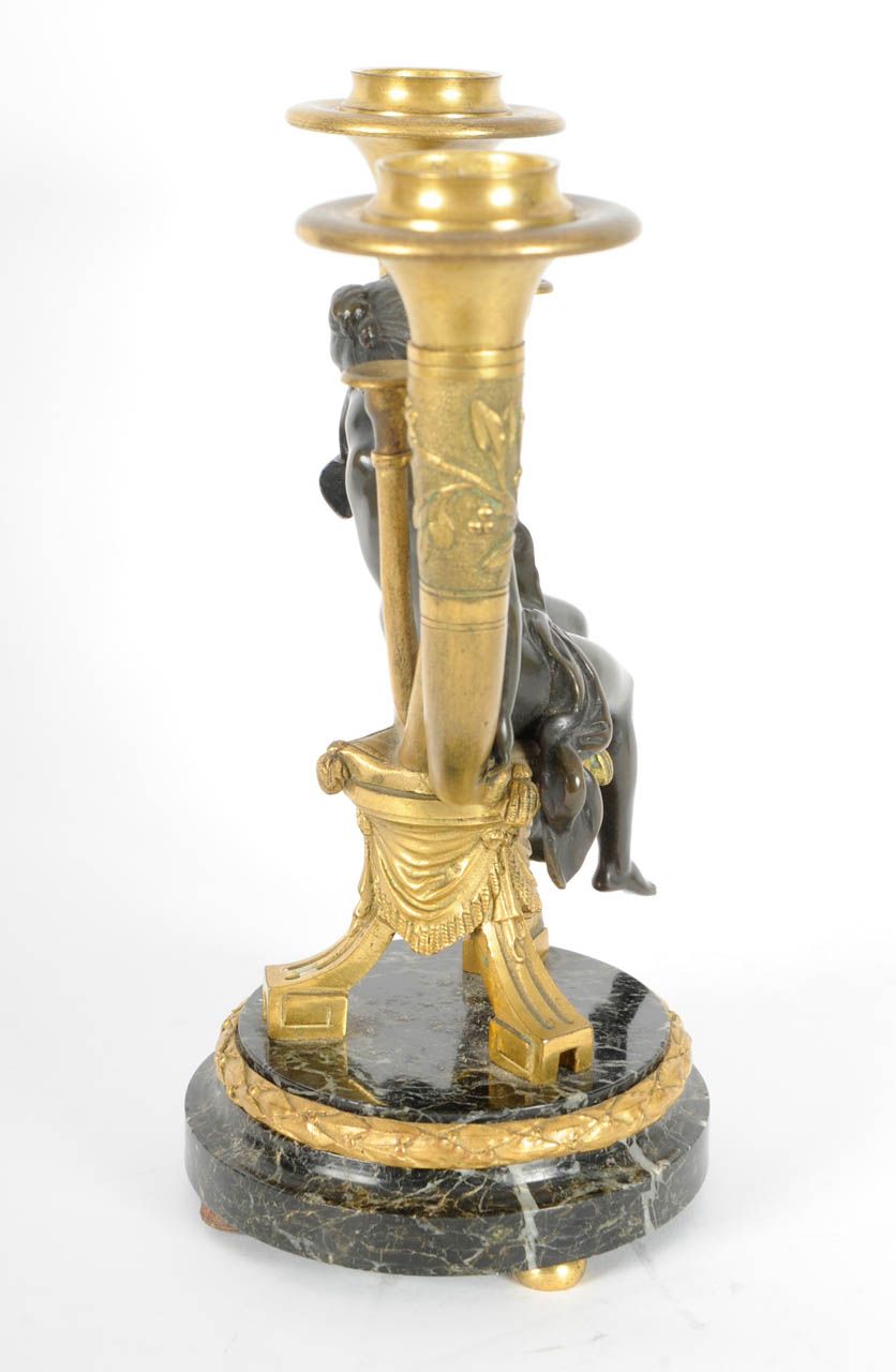 A pair of French ormolu and patinated bronze candlesticks, after Alfons Giroux, circa 1880 - image 8