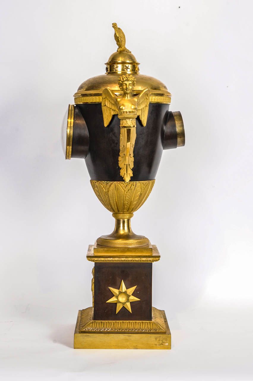 An exceptionally rare French gilt and patinated bronze night projection timepiece, by Bofenschen, Paris, early 19th century - image 11