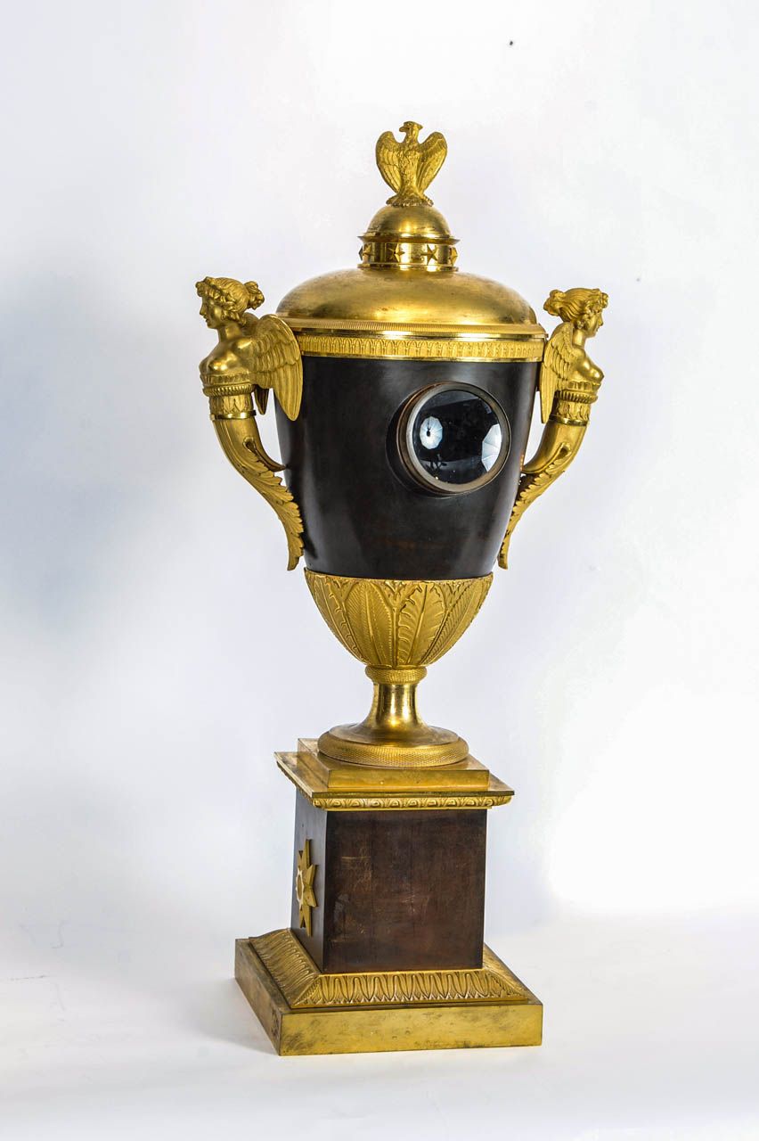 An exceptionally rare French gilt and patinated bronze night projection timepiece, by Bofenschen, Paris, early 19th century - image 10