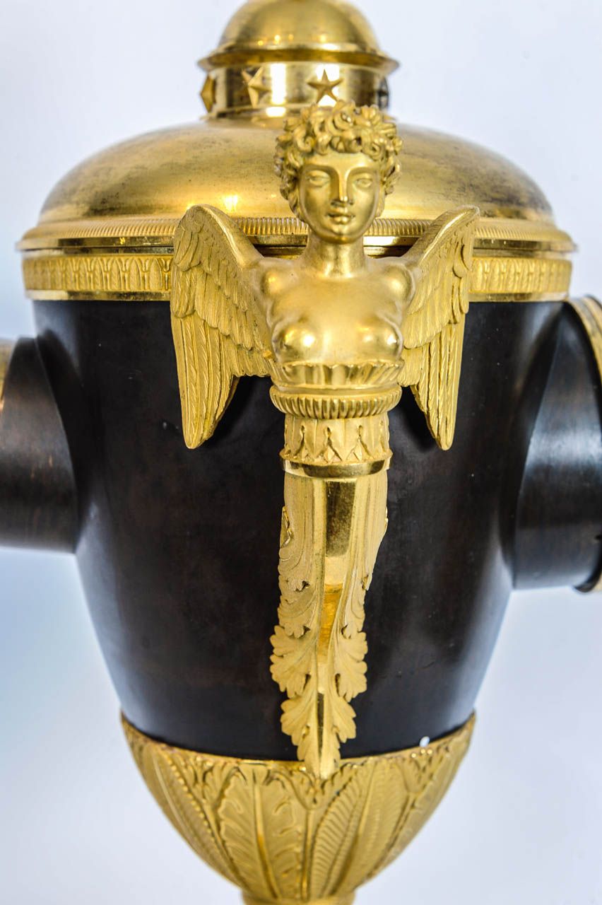 An exceptionally rare French gilt and patinated bronze night projection timepiece, by Bofenschen, Paris, early 19th century - image 9