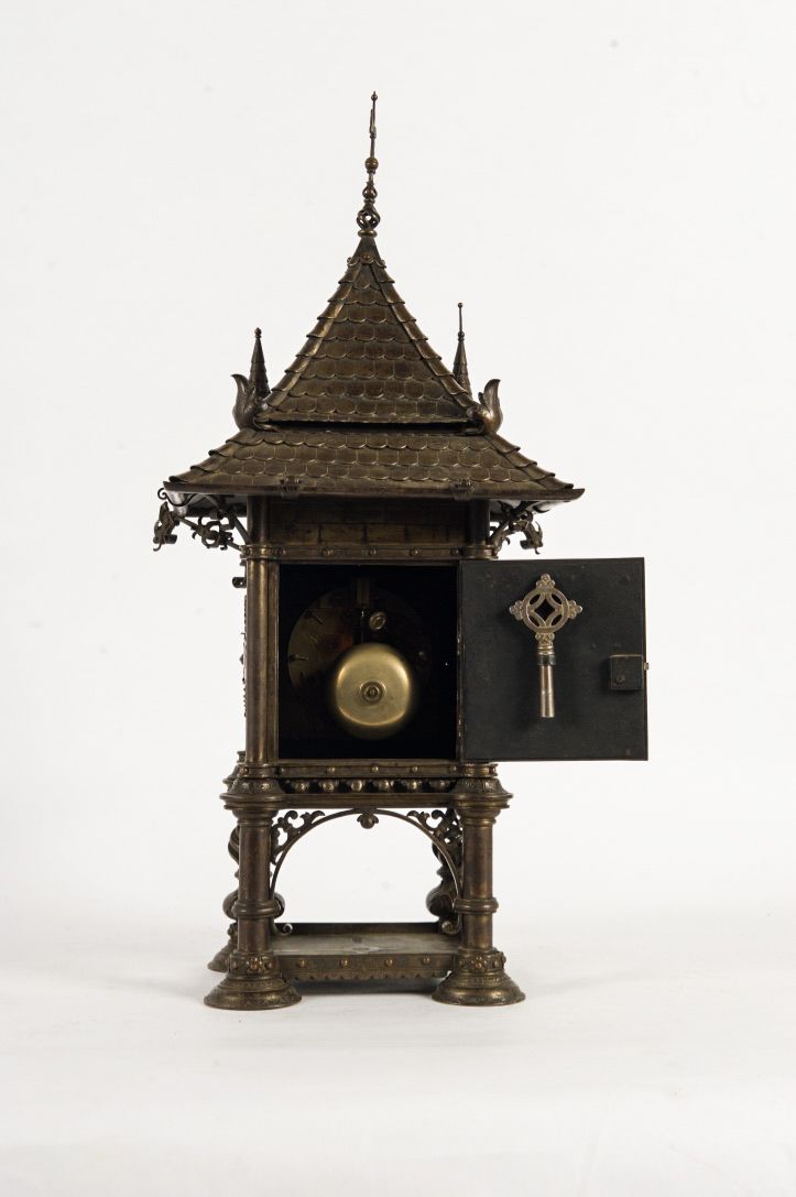 Very Nice and Decorative Wrought Iron Mental Clock, circa 1900 - image 7