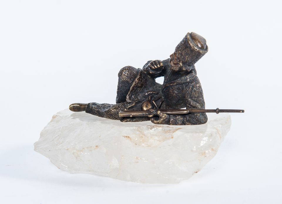 Russian Kozak Figure on Berg Crystal Base, Late 19th Century - afbeelding 6