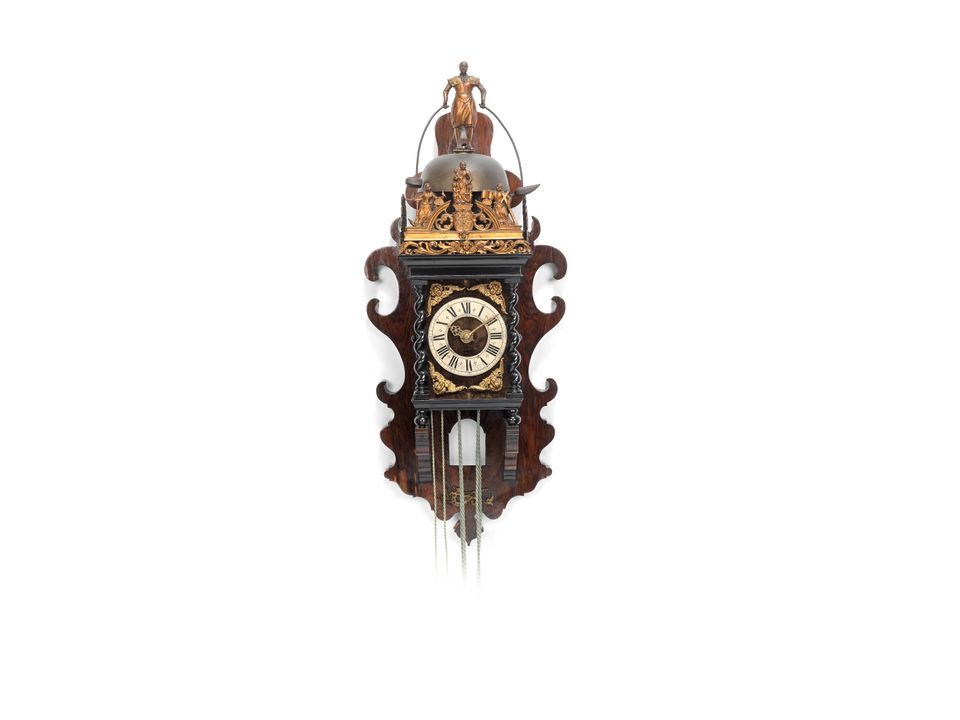 An early 18th century Zaandam wall clock with jaquemart - afbeelding 2