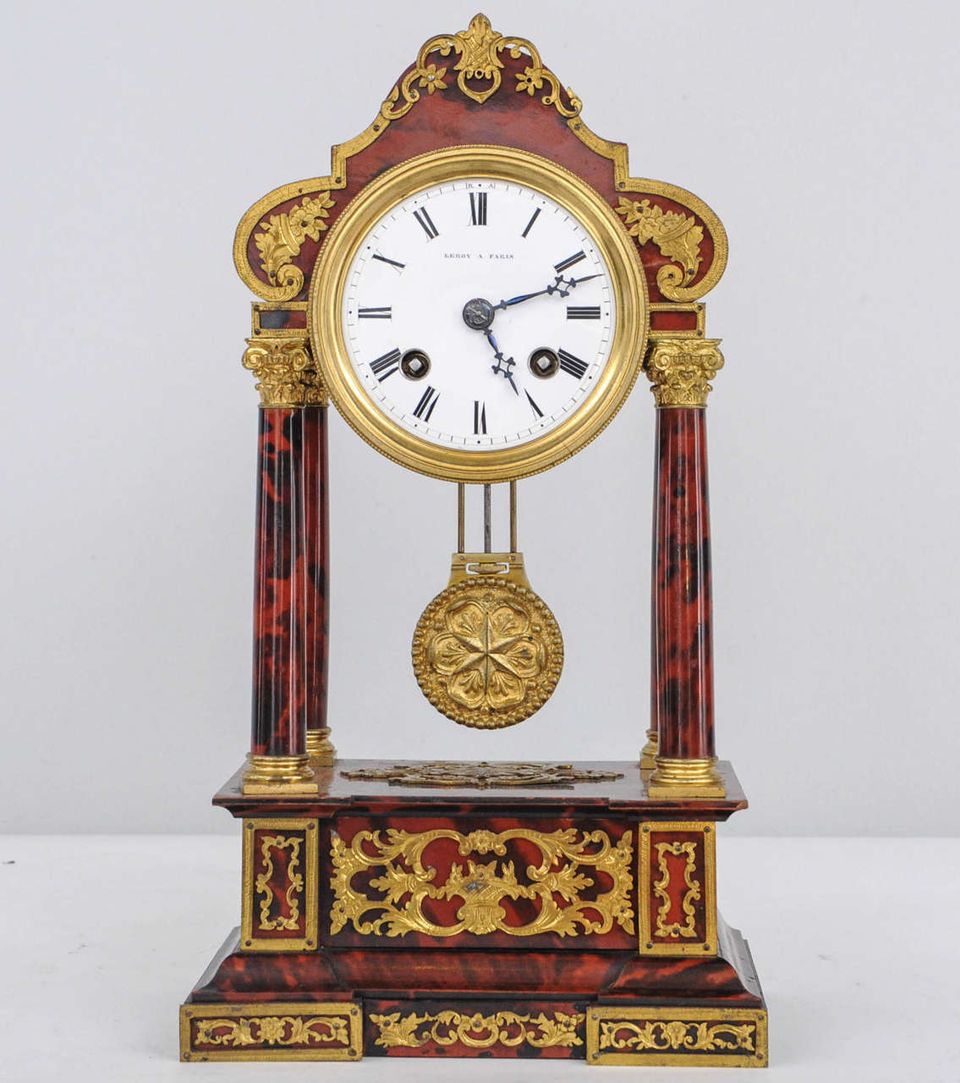 Very Attractive Small Charming Tortoiseshell clock, Signed - afbeelding 5