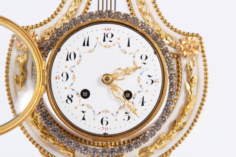 Napoleon III Lyra Shaped Mental Clock with Osculating Pendulum - afbeelding 5