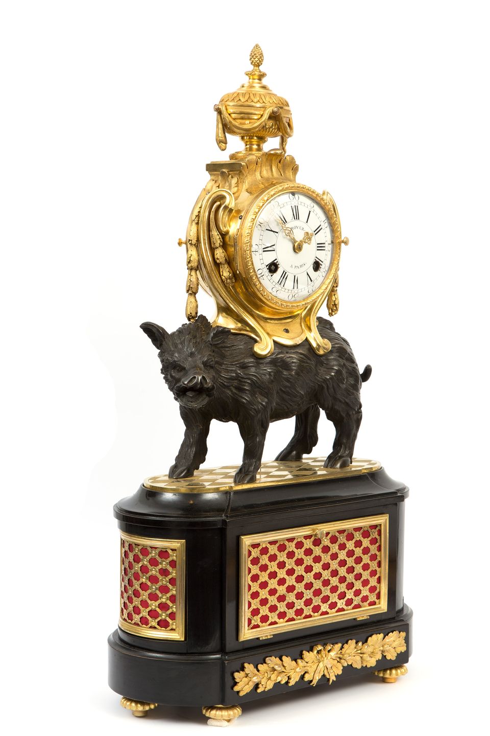  Louis XV bronze pendulum clock “Pendule au Sanglier” - image 5