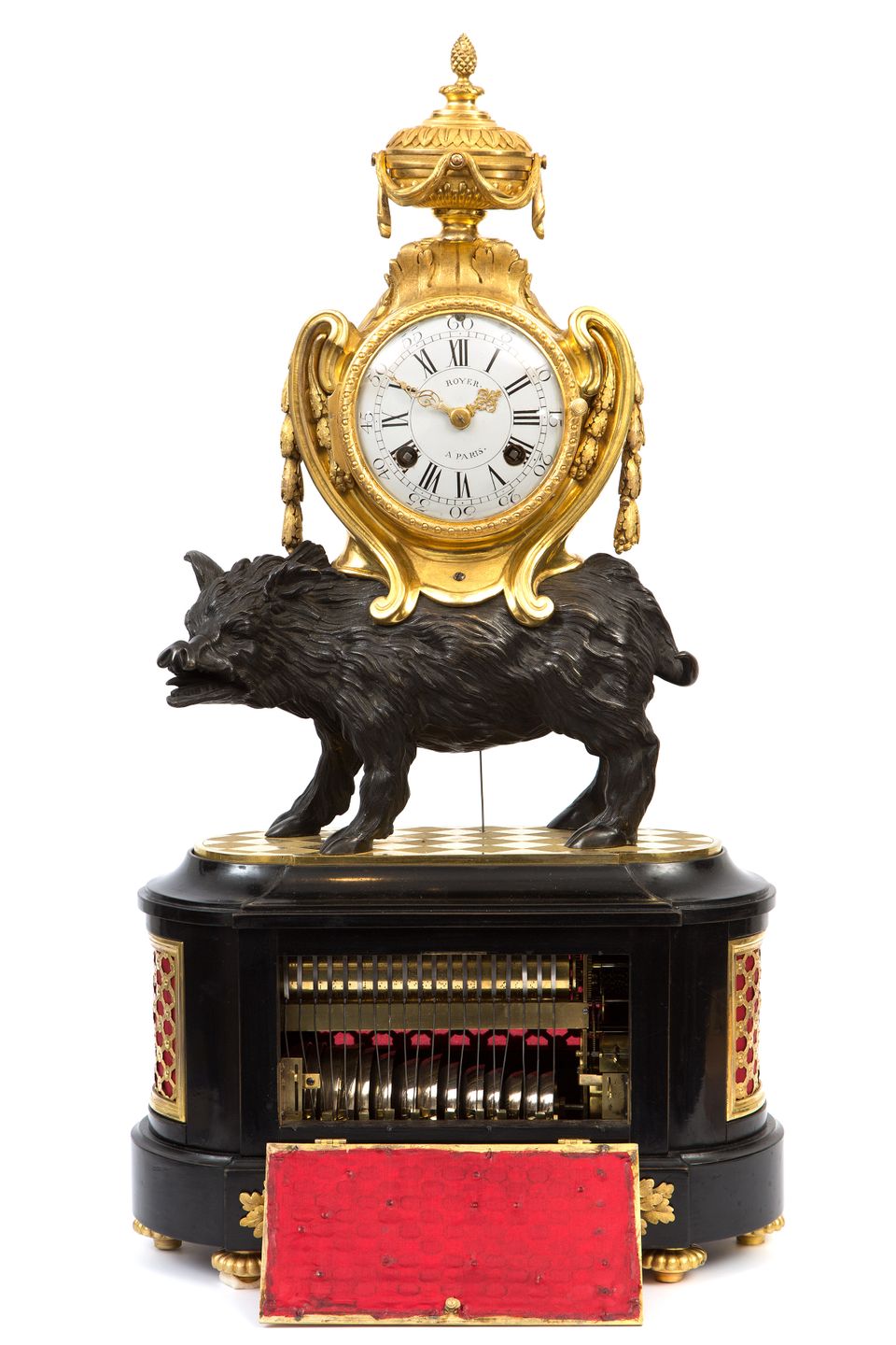  Louis XV bronze pendulum clock “Pendule au Sanglier” - image 8