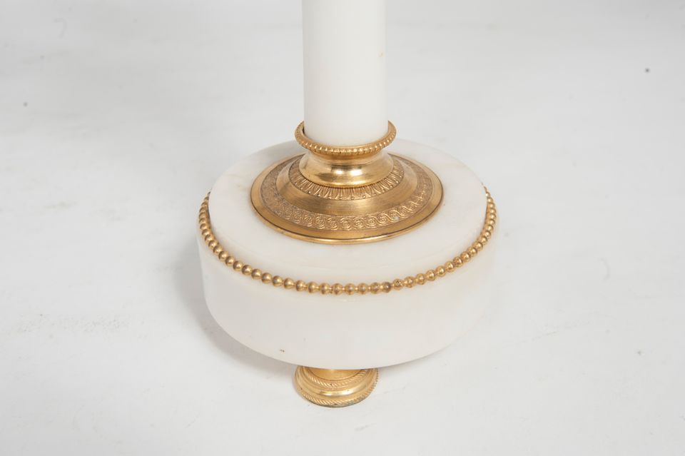 A nice pair of decorative 19th century Louis XVI inspired candlesticks circa1860 - afbeelding 6