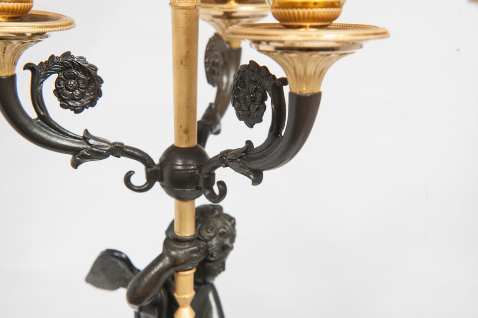 A great pair of French Empire/Charles X candlesticks, circa 1830 - image 4