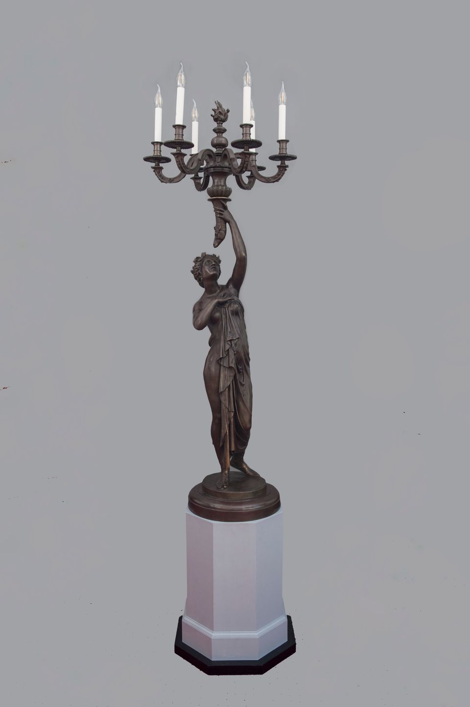 A pair of candlesticks adapted for electricity, circa 1880 - image 2