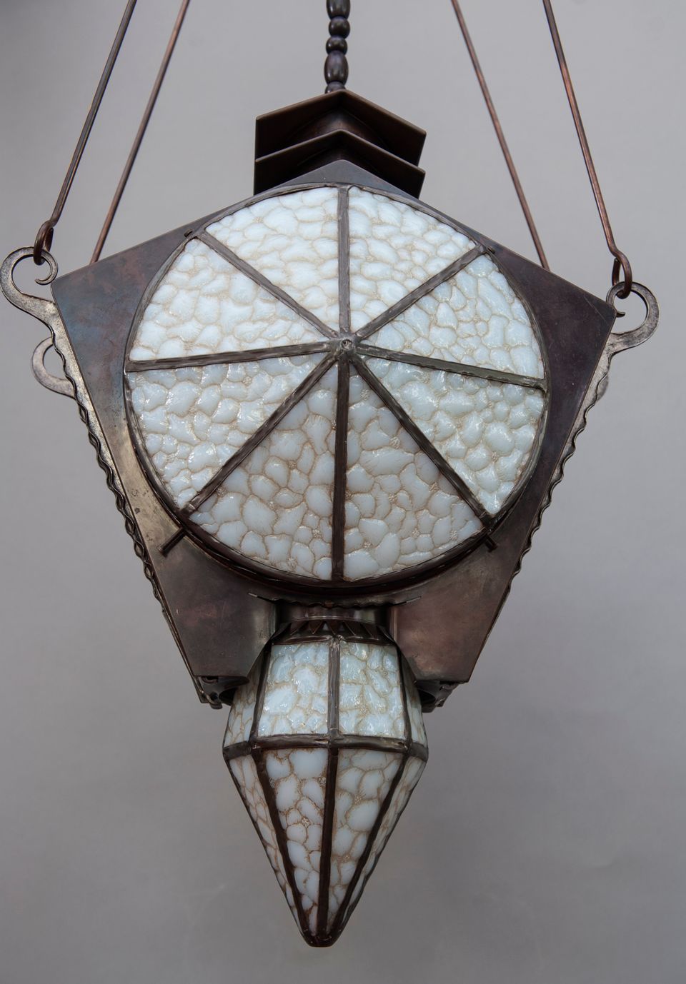 An unusual Amsterdam School Hanglamp from around 1900 - afbeelding 7