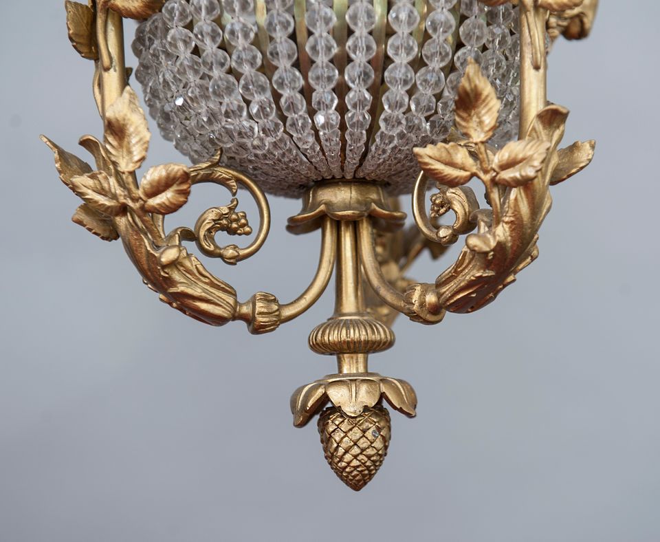 Late 19th century romantic and charming very desirable ceiling hang lamp - afbeelding 4