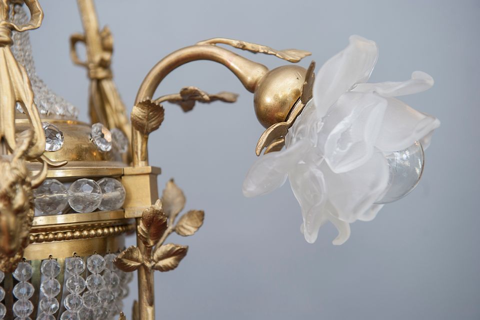 Late 19th century romantic and charming very desirable ceiling hang lamp - afbeelding 6