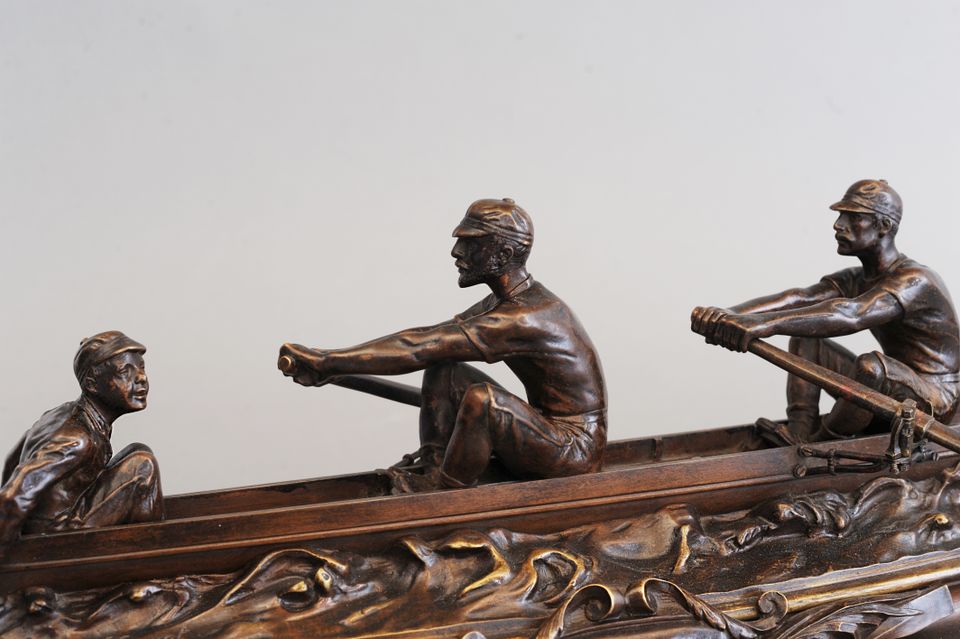 An important unusual bronze from a canoe by "Emile Drouot circa 1880 - image 4
